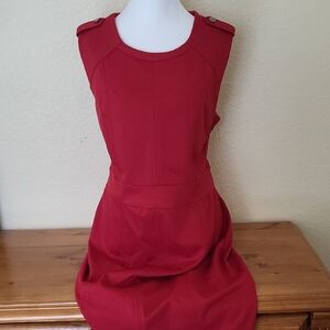 Banana Republic Factory  Red Sleeveless Sheath Dress